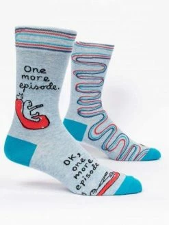 Blue Q One More Episode Mens Crew Socks