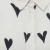 Sugarhill Brighton : Justine Monochrome Hearts Shirt Dress