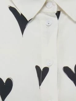 Sugarhill Brighton : Justine Monochrome Hearts Shirt Dress