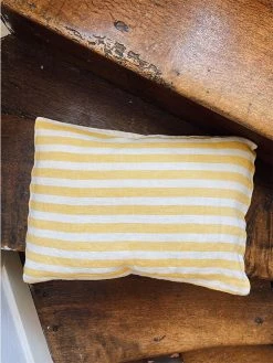 Linge Particulier Large Yellow Stripes Linen 30 x 40 cm Cushion 5 Linge Particulier Large Yellow Stripes Linen 30 x 40 cm Cushion