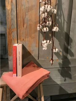 Linge Particulier Peach 140 x 200 cm Linen Bed Throw
