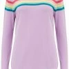 Sugarhill Brighton Rita Lilac Rainbow Split Jumper