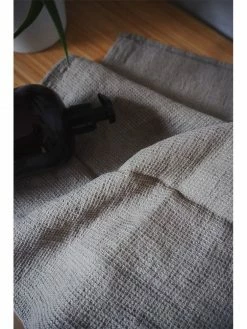 Linge Particulier Hand Towel 60 cm x 100 cm Linen Waffle Taupe