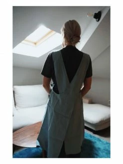 Linge Particulier Scandinavian Blue Linen Japanese Apron