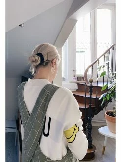 Linge Particulier Carreaux Gris Vert Linen Japanese Apron