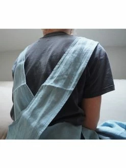 Linge Particulier Scandinavian Blue Linen Japanese Apron