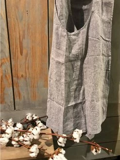 Linge Particulier Gris Chambray Linen Japanese Apron