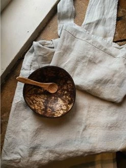 Linge Particulier Cloud Grey Linen Japanese Apron