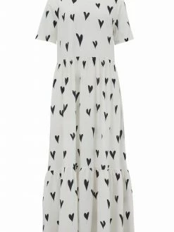 Sugarhill Brighton Vicky Smock Dress -Black/White, Big Hearts
