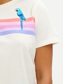 Sugarhill Brighton Maggie T-Shirt - Off-White, Parrot