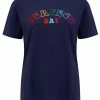 Sugarhill Brighton Maggie T-Shirt - Navy, Perfect Day Embro