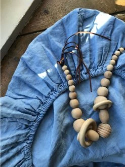 Linge Particulier 60 x 120cm Ice Blue Baby Fitted Sheet