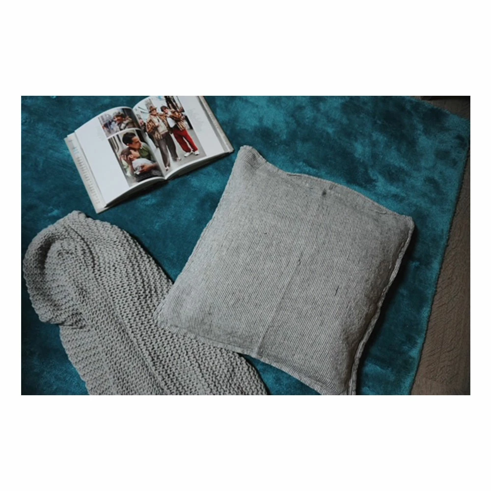 Linge Particulier Black White Stripes Linen Cushion Cover 50 x 50 cm 2 Linge Particulier Black White Stripes Linen Cushion Cover 50 x 50 cm