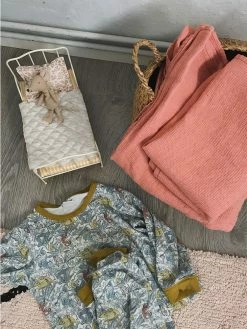 Linge Particulier Bath Towel 100 x 160 cm linen waffle Peach