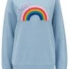 Sugarhill Brighton Noah Sweatshirt - Dusky Blue, Happy Rainbow