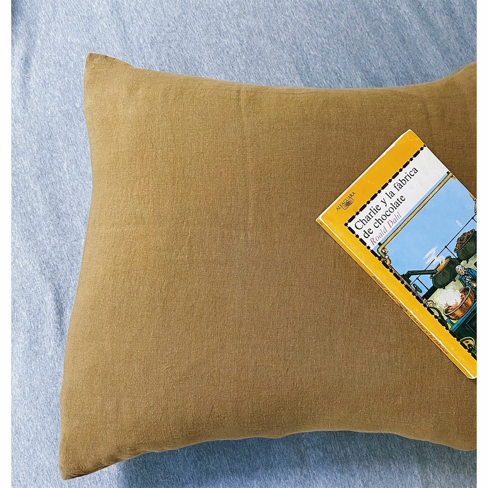 Linge Particulier Curry Linen Cushion Cover 50 x 50 cm 1 Linge Particulier Curry Linen Cushion Cover 50 x 50 cm