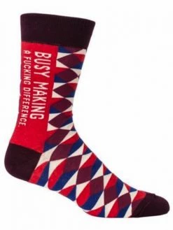 Blue Q Busy Making A Fucking Difference Men's Socks