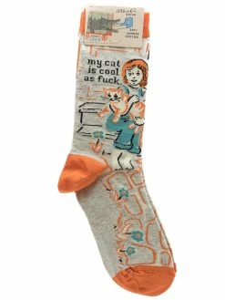 Blue Q 'My Cat Is Cool As Fuck' Women's Socks