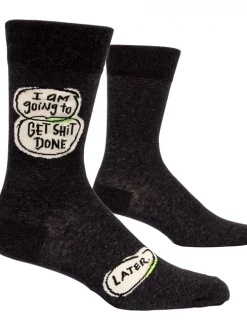 Blue Q I'm Going to Get Shit Done Later Men's Socks