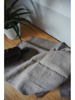 Linge Particulier Hand Towel 60 cm x 100 cm Linen Waffle Taupe