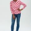 Sugarhill Brighton Simone Love Heart Pink and Red Jumper