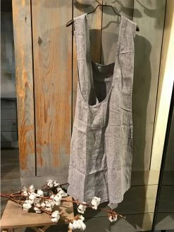 Linge Particulier Gris Chambray Linen Japanese Apron